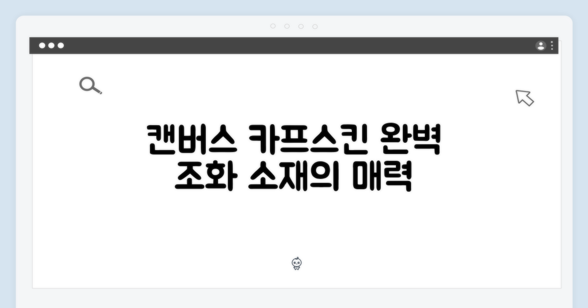 캔버스 & 카프스킨: 소재의 완벽 조화