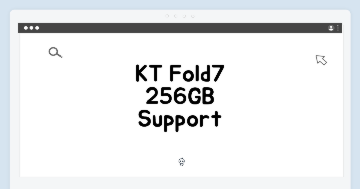 KT, 폴드7 256GB 지원 시작되나?