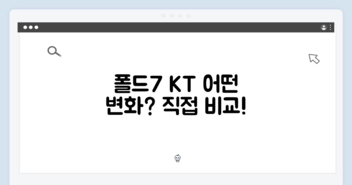 폴드7, KT로 변경하면 뭐 달라지나?