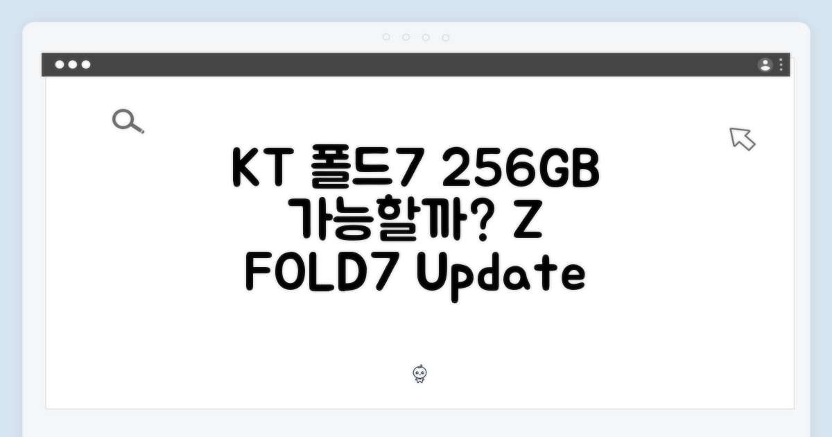 KT 기기변경, 갤럭시Z폴드7 256GB, 이젠 가능할까?