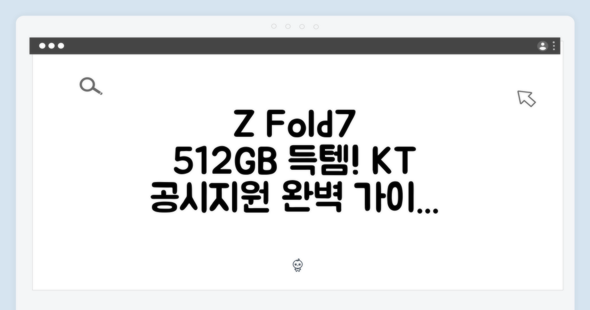 KT Z폴드7 512GB 공시지원 완벽 가이드