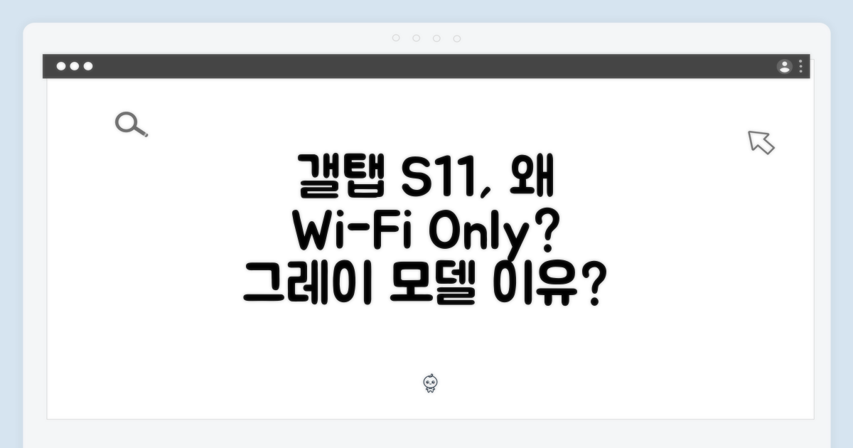 갤탭 S11 그레이, 왜 WiFi 전용인가?