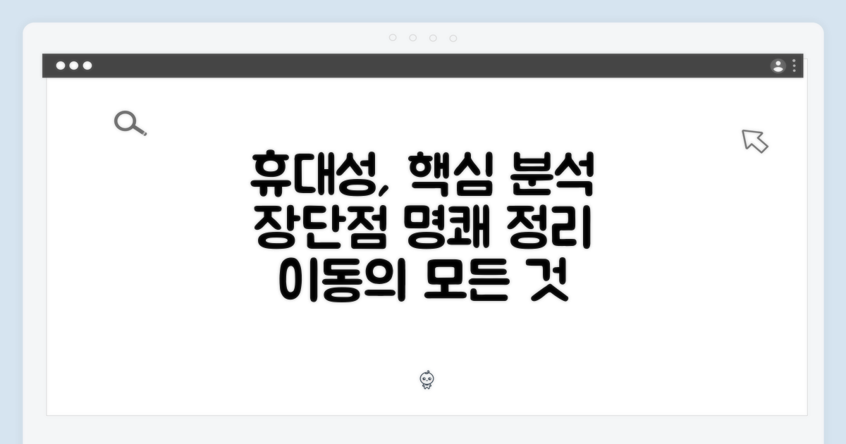 휴대성, 장단점 분석