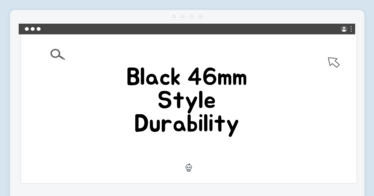 블랙 46mm, 스타일과 내구성 UP