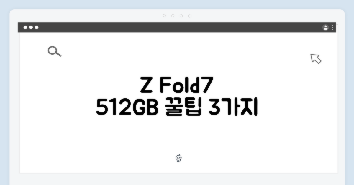 KT Z Fold7 512GB 변경 3가지 꿀팁