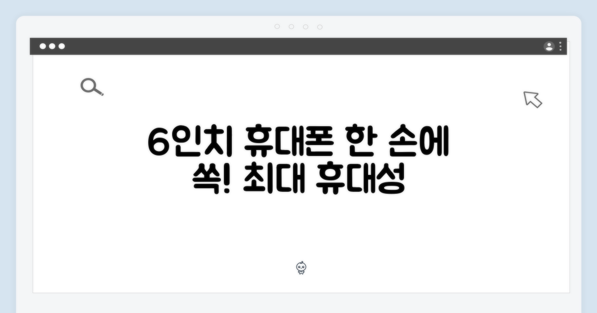 6인치 화면, 휴대성의 극대화