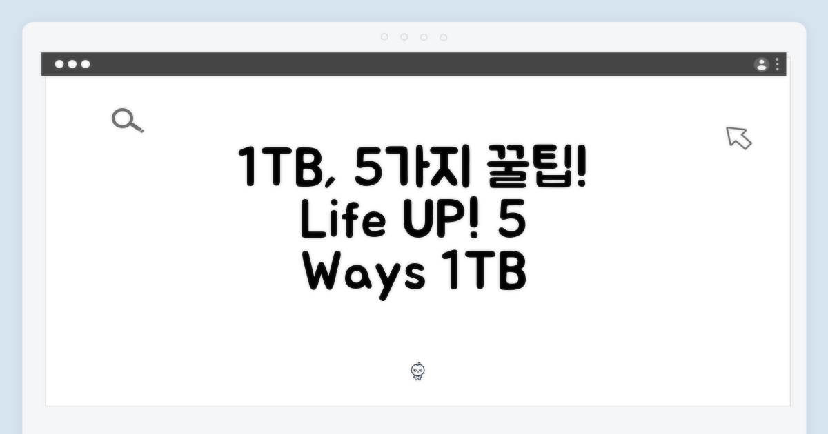 1TB 용량, 5가지 활용법