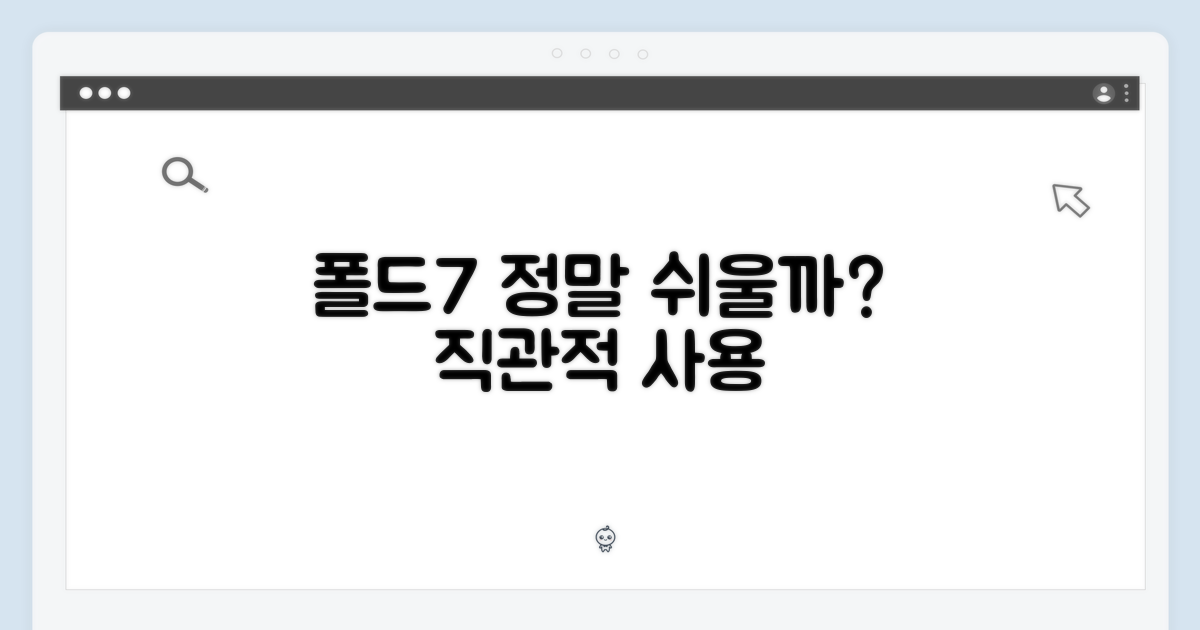 폴드7, 사용이 쉬울까?