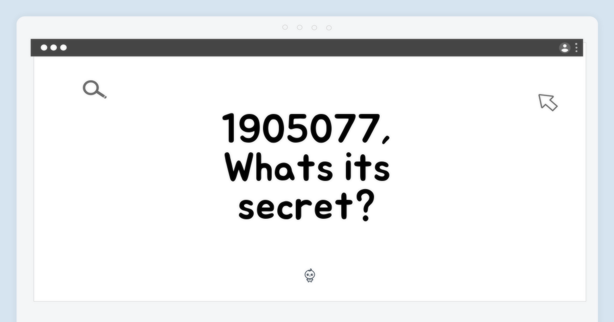 1905077, 어떤 의미일까?