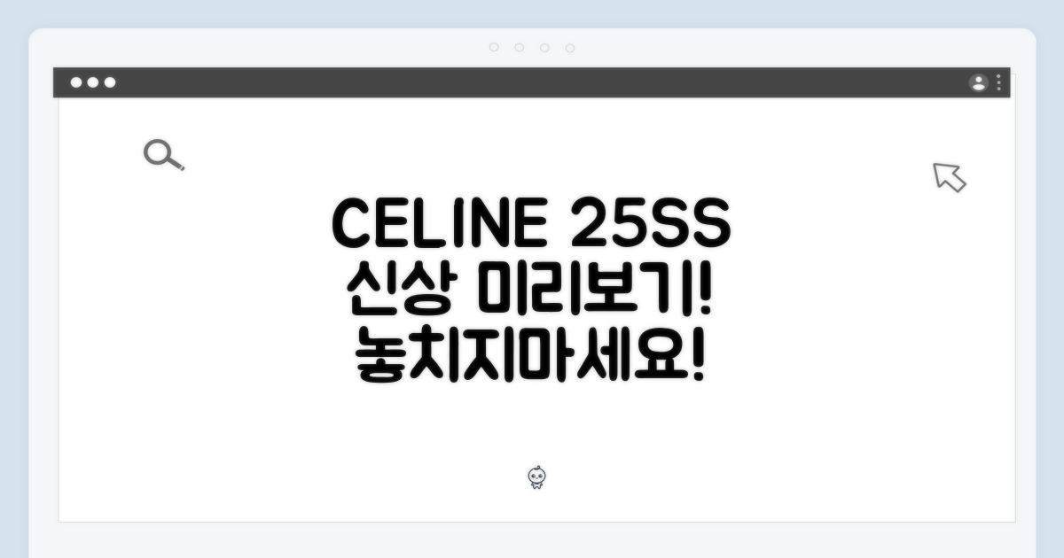 셀린느 25SS 신상, 미리 만나보세요!