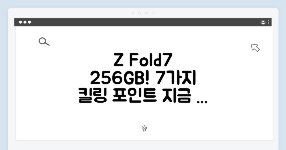 갤럭시 Z 폴드7 256GB 자급제, 7가지 특징 공개!