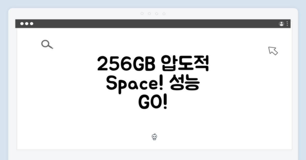압도적인 성능, 256GB 넉넉한 공간
