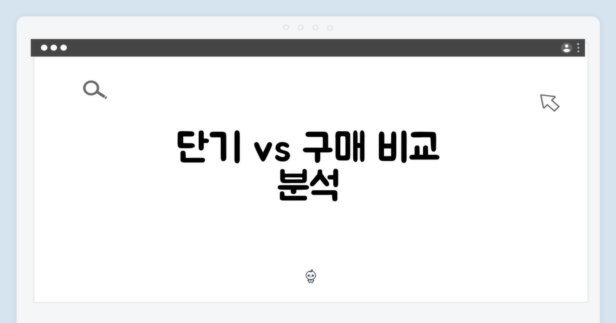 단기 렌탈 vs 구매