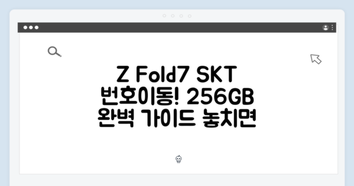 SKT 번호이동 갤럭시Z폴드7: 256GB 완벽 가이드