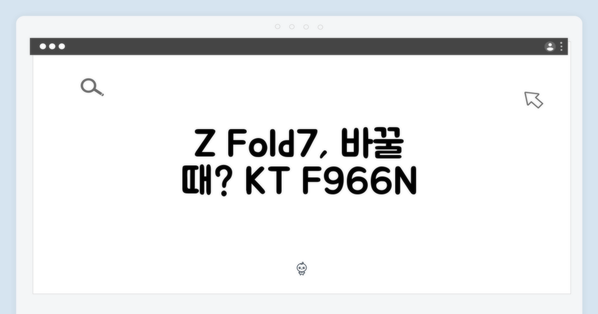 KT 갤럭시 Z Fold7 256GB (SM-F966N), 드디어 바꿀 때일까?