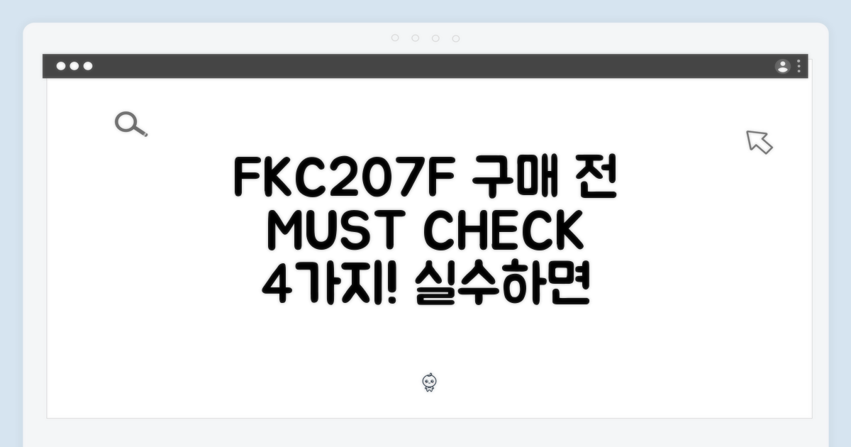 FKC207F 구매 전 4가지 체크