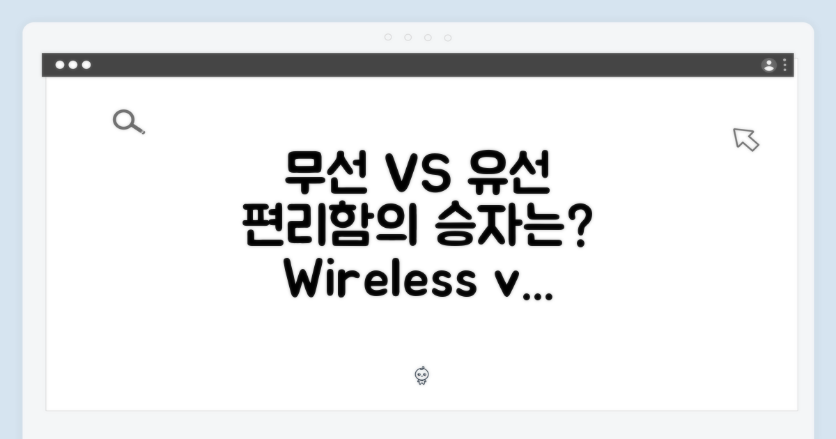 무선 vs 유선, 편리함의 차이