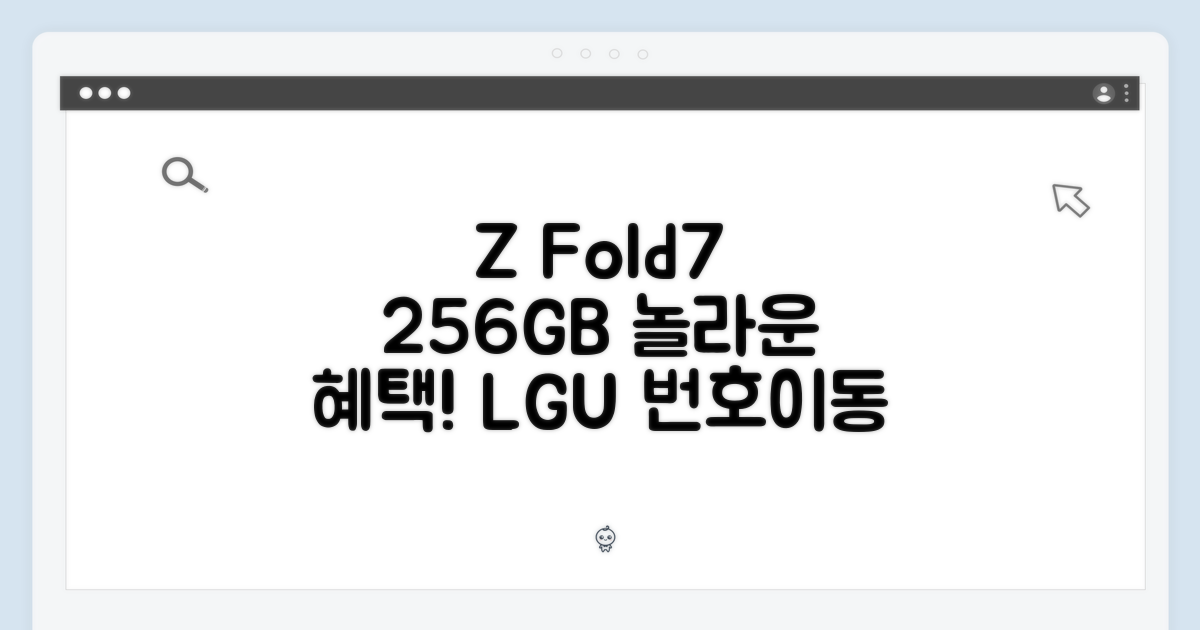 LGU+ Z Fold7 256GB, 놀라운 번호이동 혜택!
