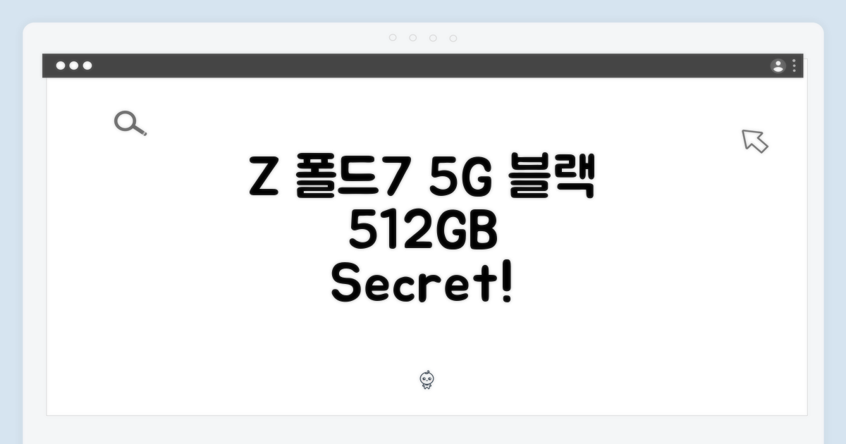 삼성 Z 폴드7 5G 블랙, 놀라운 512GB의 비밀!