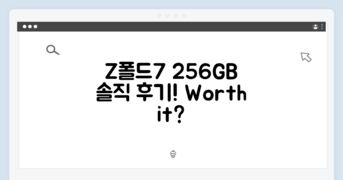 Z폴드7 256GB, 어떤가?