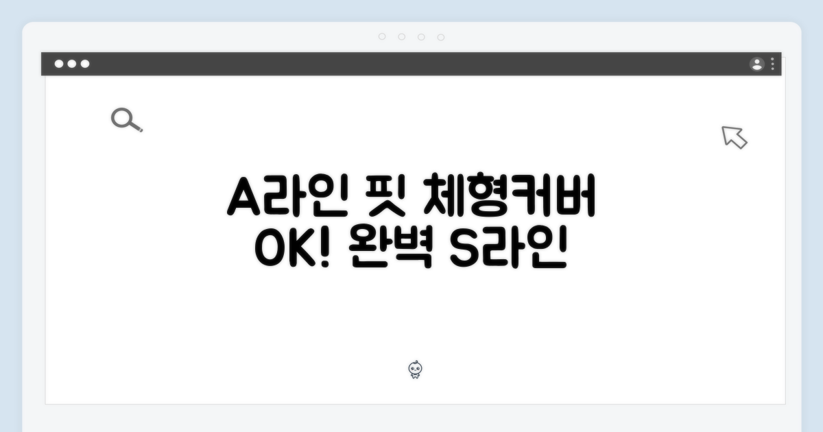 A라인 핏, 체형 커버 완벽
