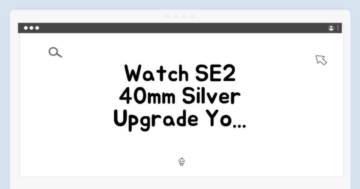 워치 SE2 40mm 실버, 당신의 하루를 바꾸세요