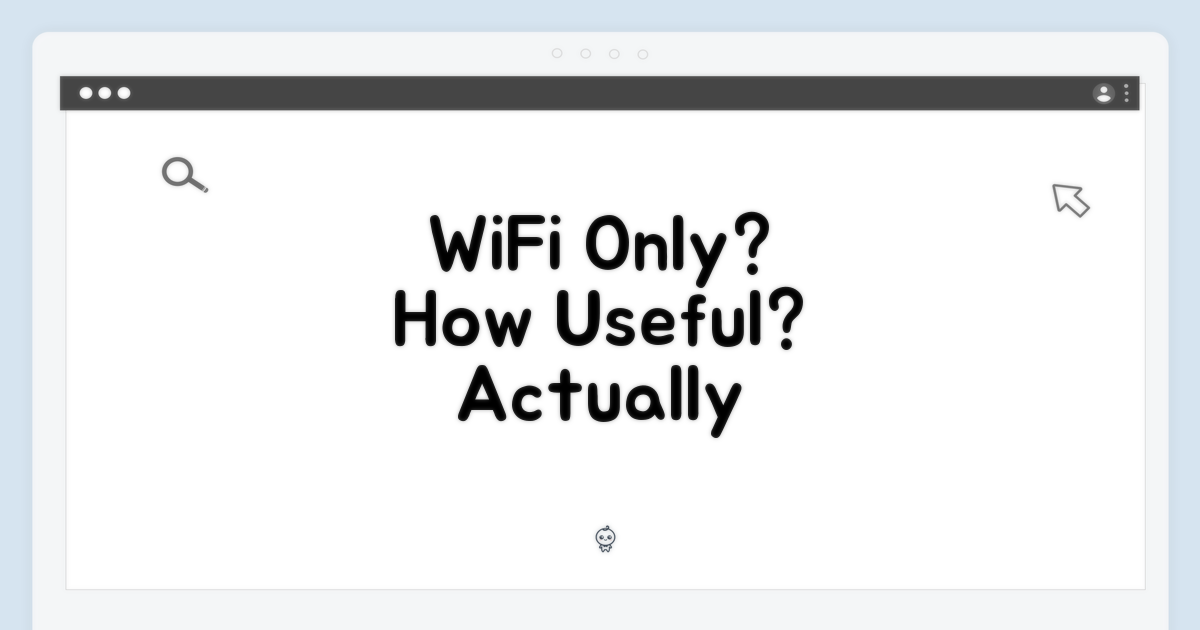WiFi 전용, 활용도는 얼마나 될까?