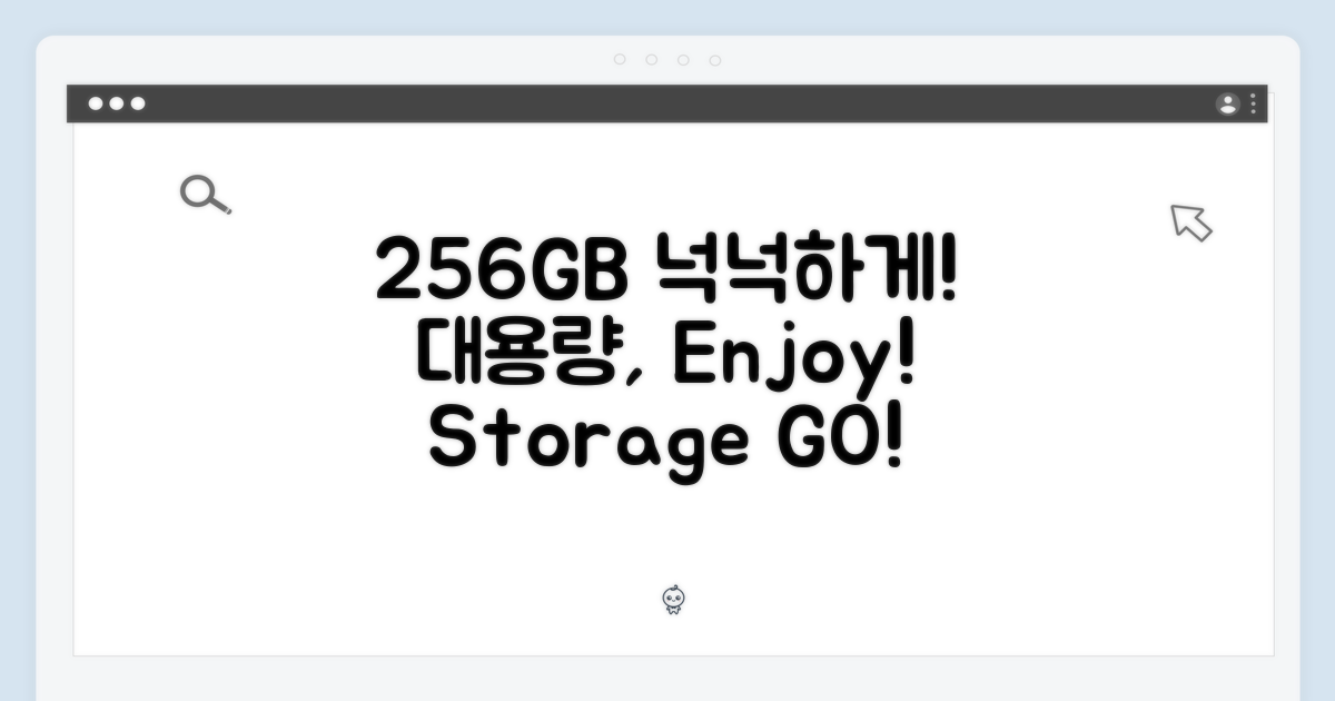 256GB 대용량, 넉넉하게!