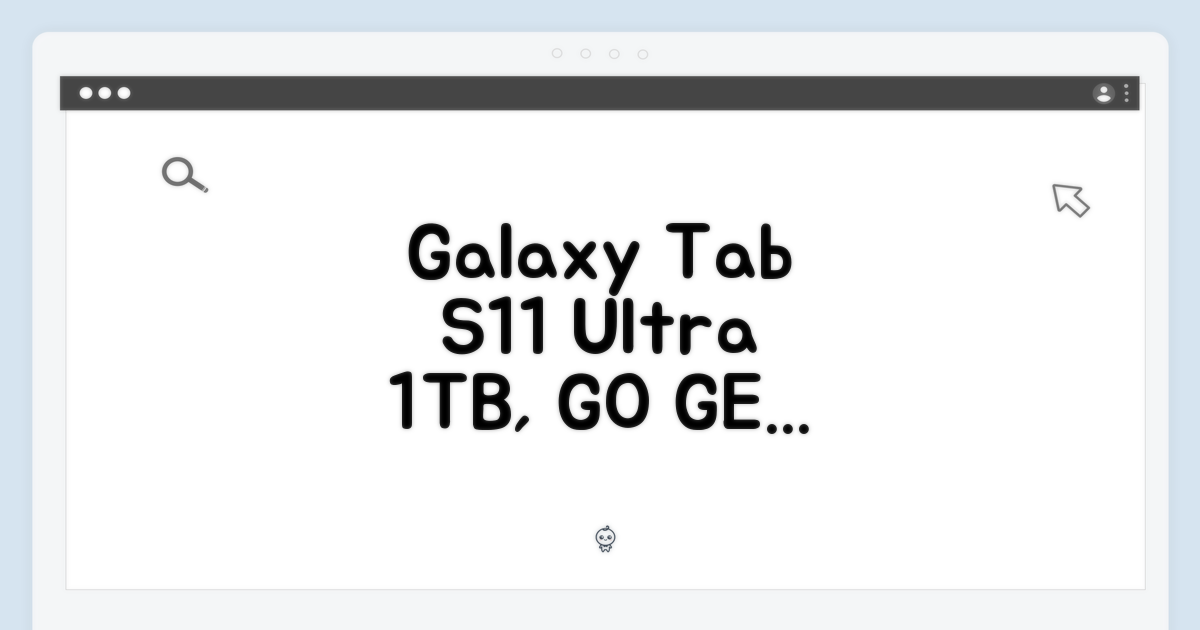갤럭시탭 S11 울트라 1TB, 누구나 쉽게 득템!