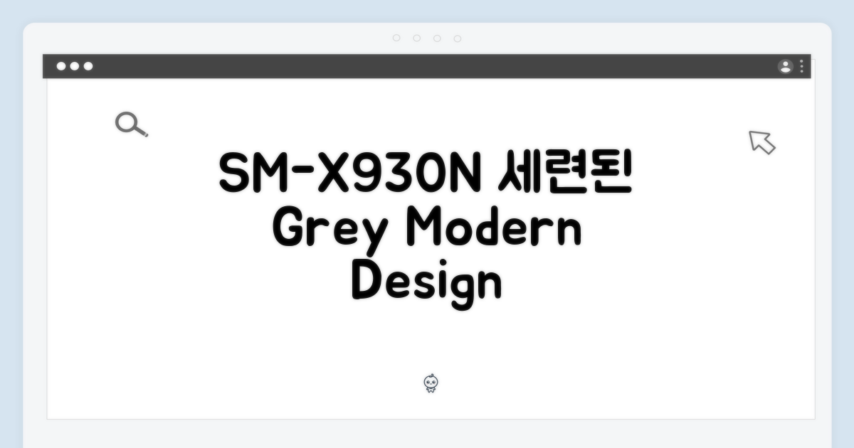 SM-X930N 그레이, 세련된 디자인