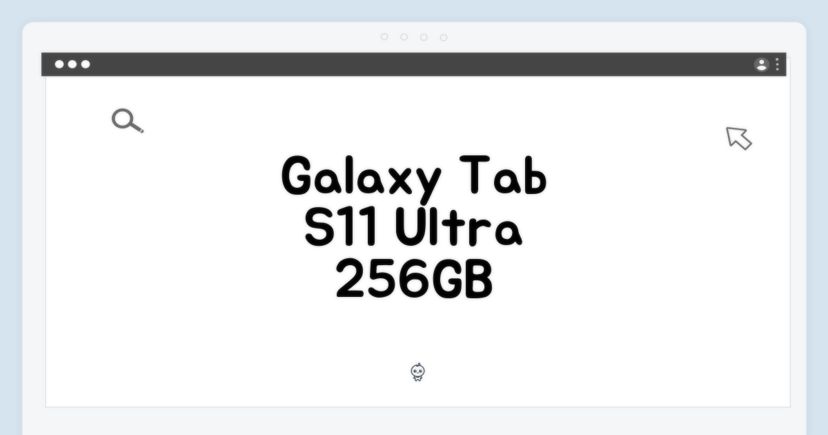 갤럭시탭 S11 울트라 256GB: 완벽 가이드