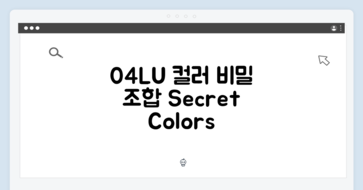 04LU 컬러 조합의 비밀