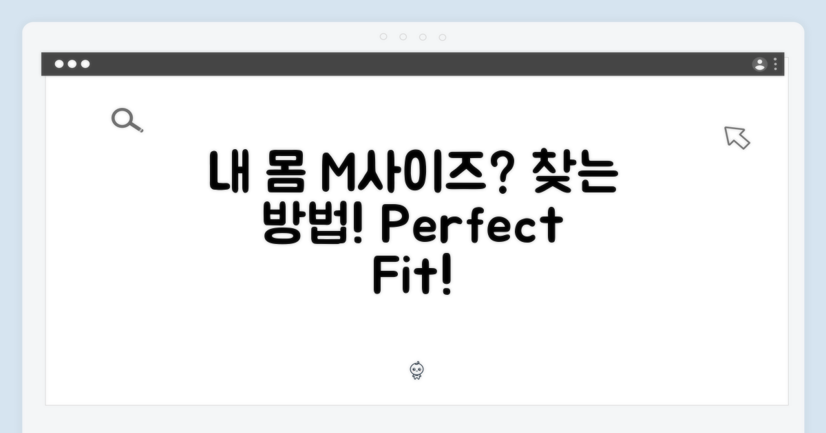 내 몸에 완벽한 M사이즈는?