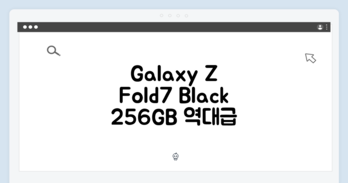 놀라운 갤럭시 Z 폴드7 5G 블랙, 256GB 역대급 스펙!