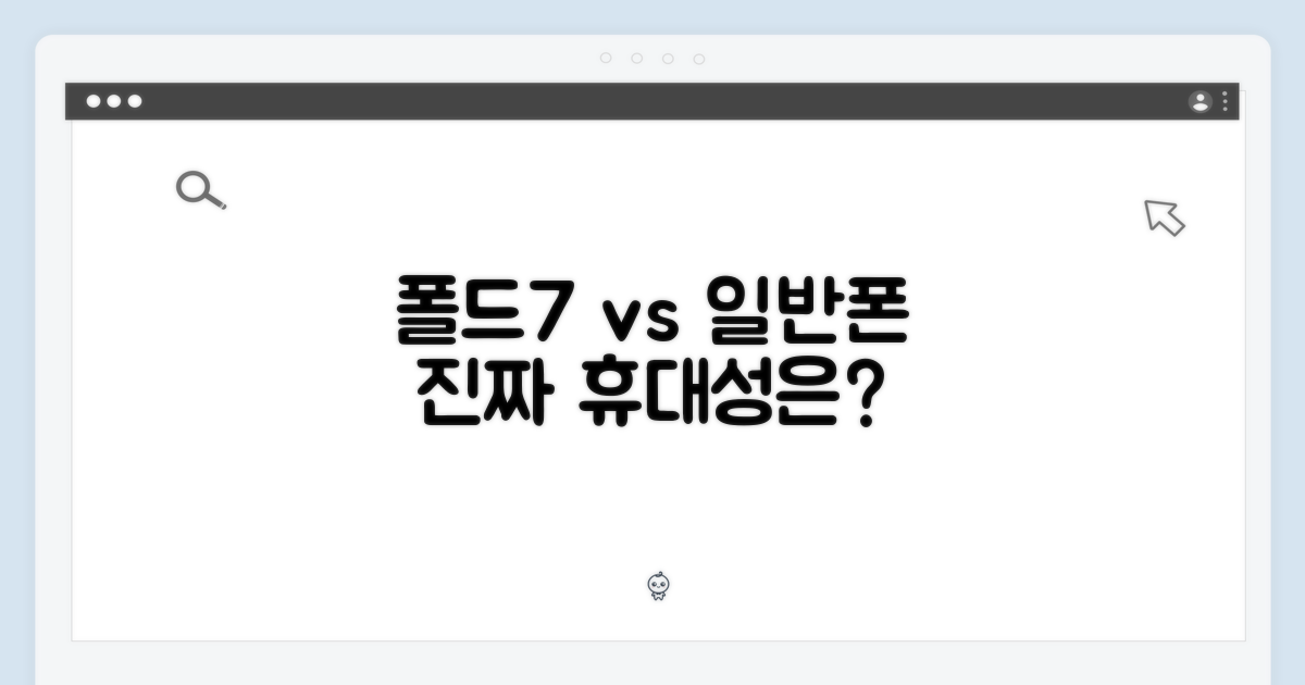 일반폰 vs 폴드7 휴대성
