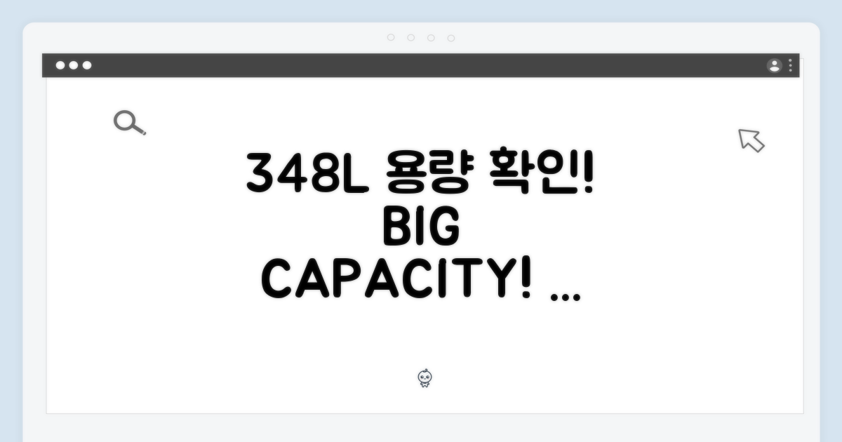 348L 용량을 확인하세요