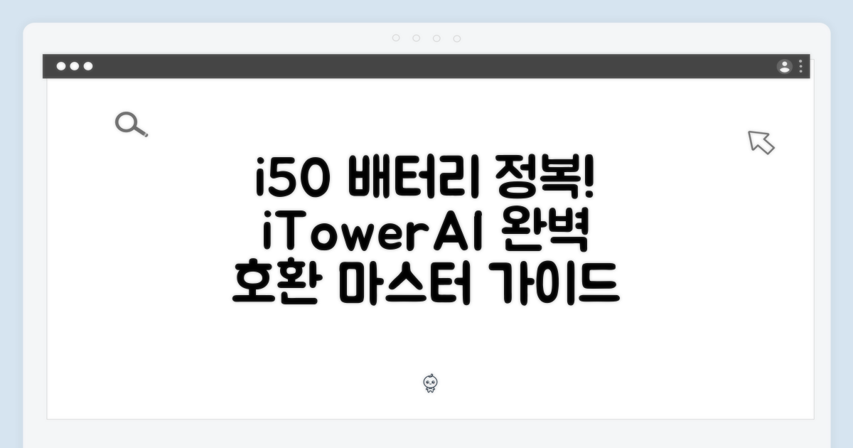 아이닉 i50 배터리 마스터하기: i50 iTower/AI 디텍트 완벽 호환