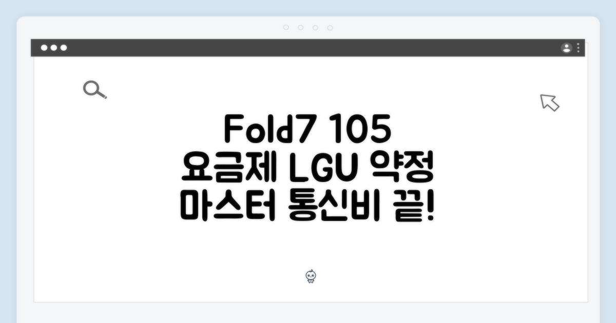 LGU+ 폴드7 105요금제 이통사약정 마스터!