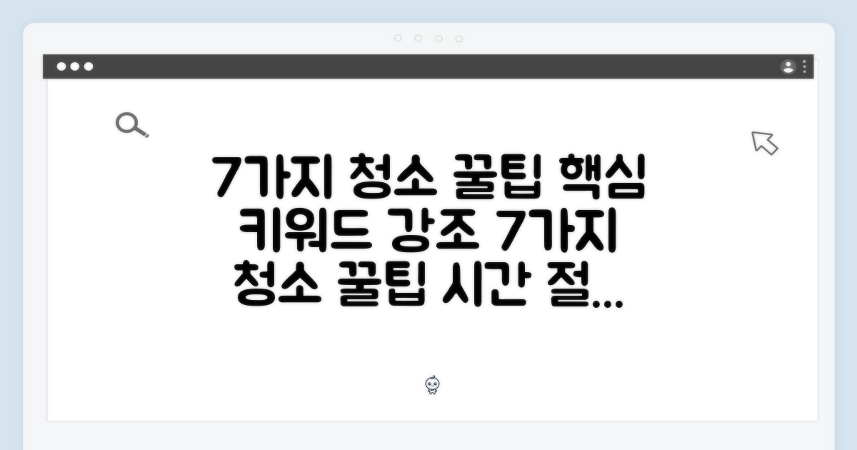 7가지 청소 꿀팁