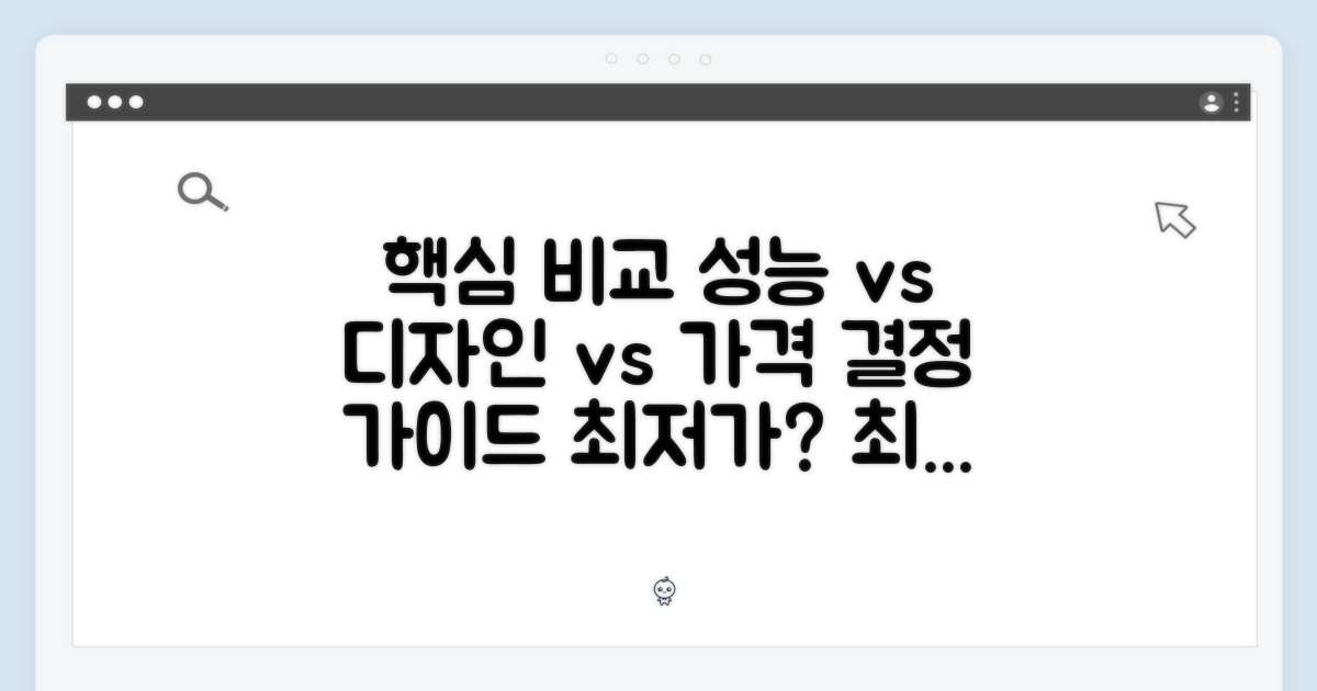 성능, 디자인, 가격 비교