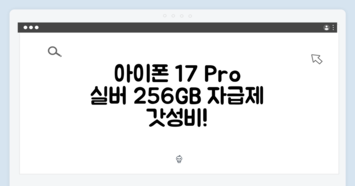 놀라운 아이폰 17 Pro 실버 256GB 자급제!