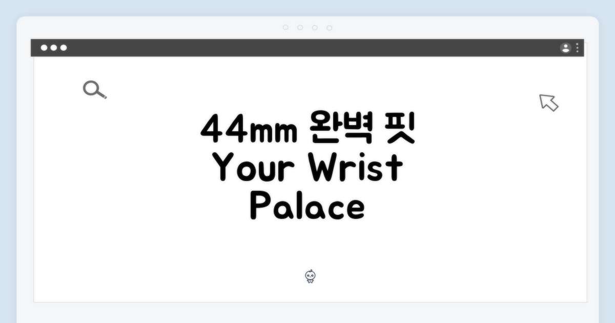 44mm 크기, 손목 위 완벽 조화