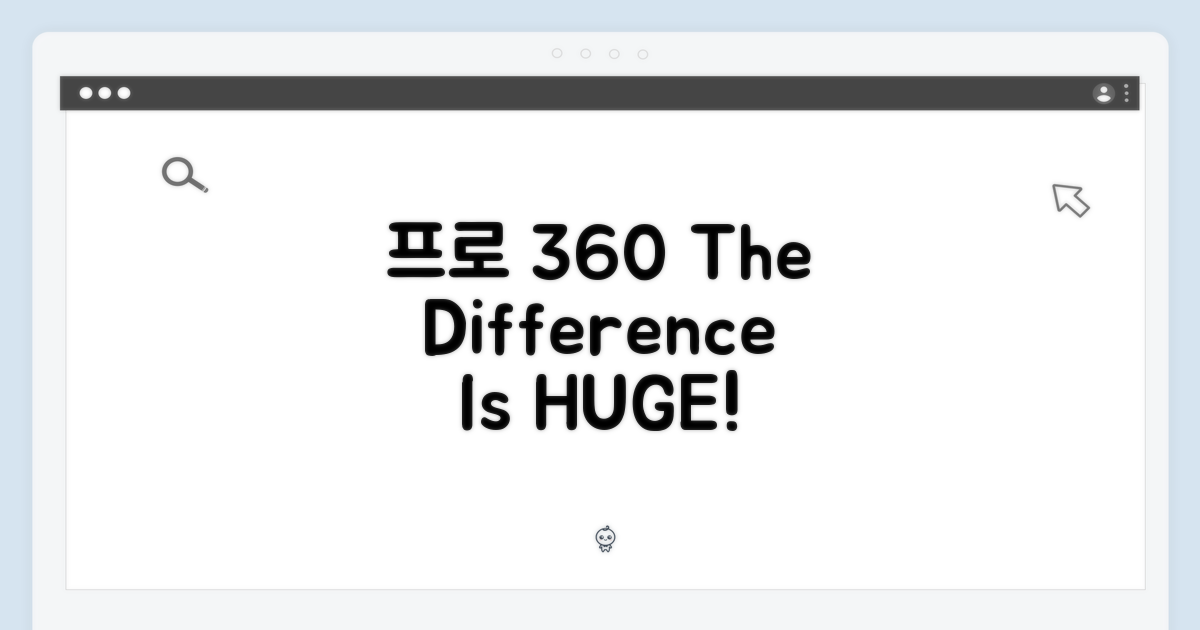 프로 360, 무엇이 특별한가
