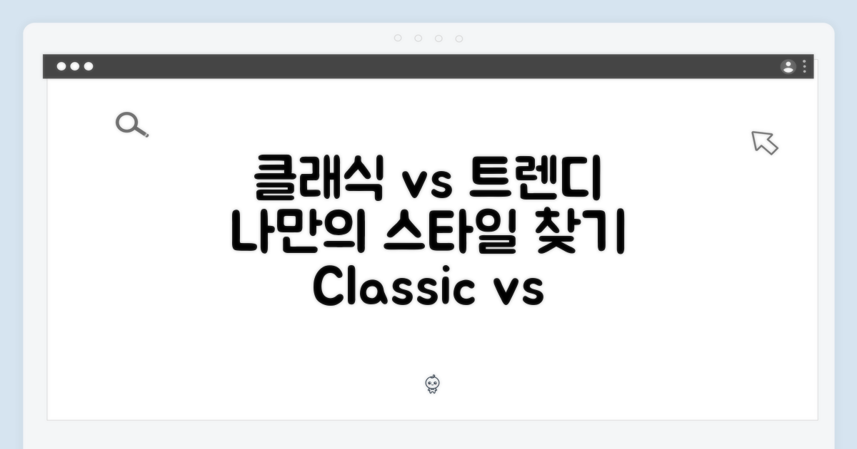 클래식 vs 트렌디 스타일