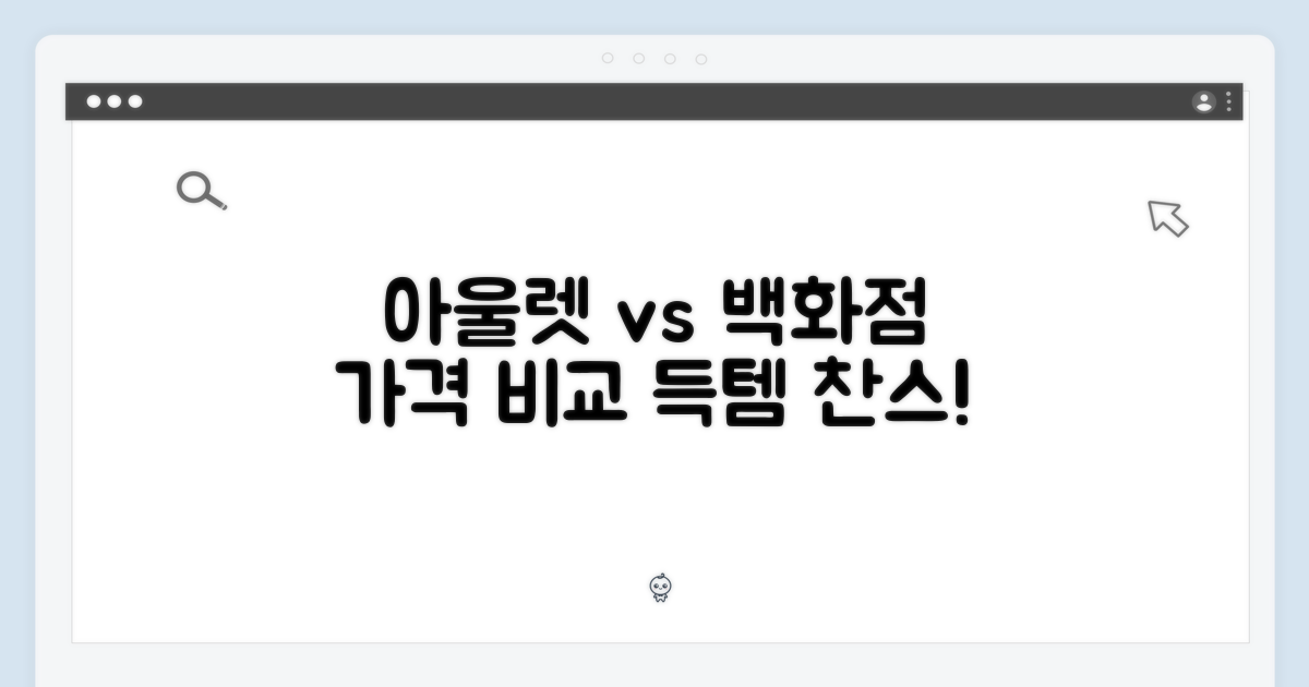 아울렛 vs 일반 매장 가격