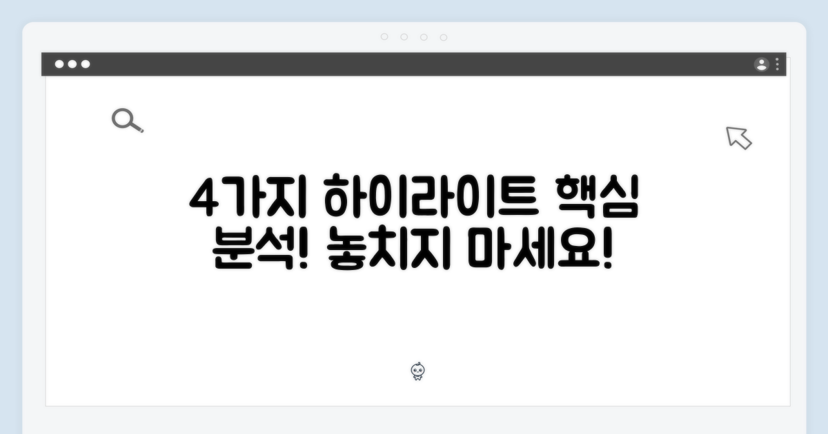 4가지 하이라이트 분석