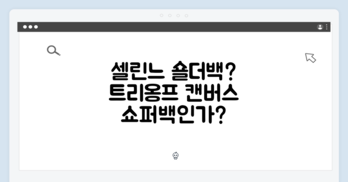 셀린느 숄더백, 트리옹프 캔버스 쇼퍼백일까?