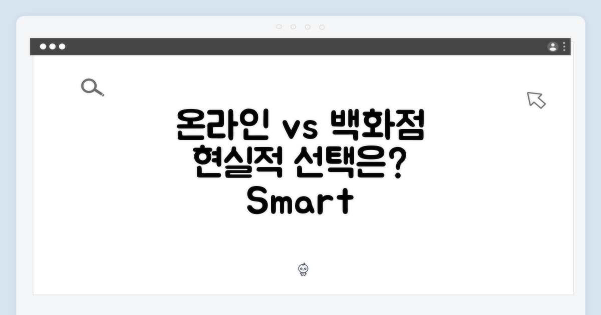 백화점 구매 vs 온라인, 현실적인 선택