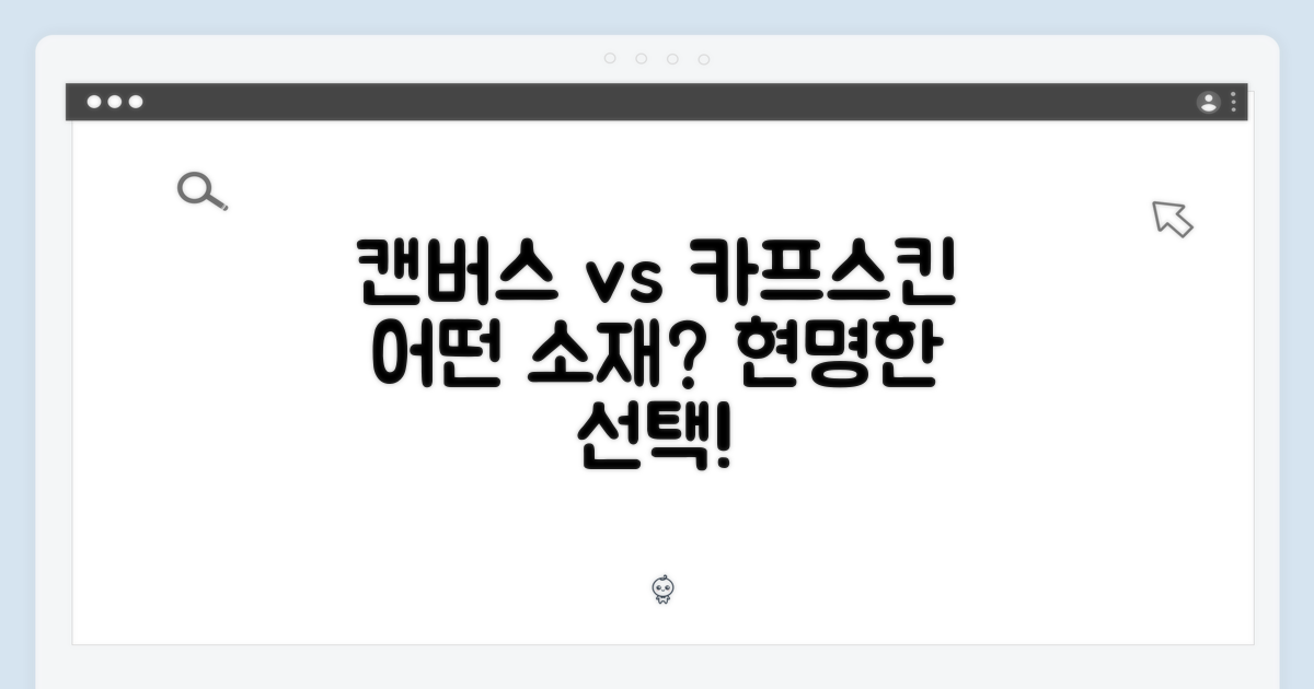 캔버스 vs 카프스킨, 소재 선택 가이드