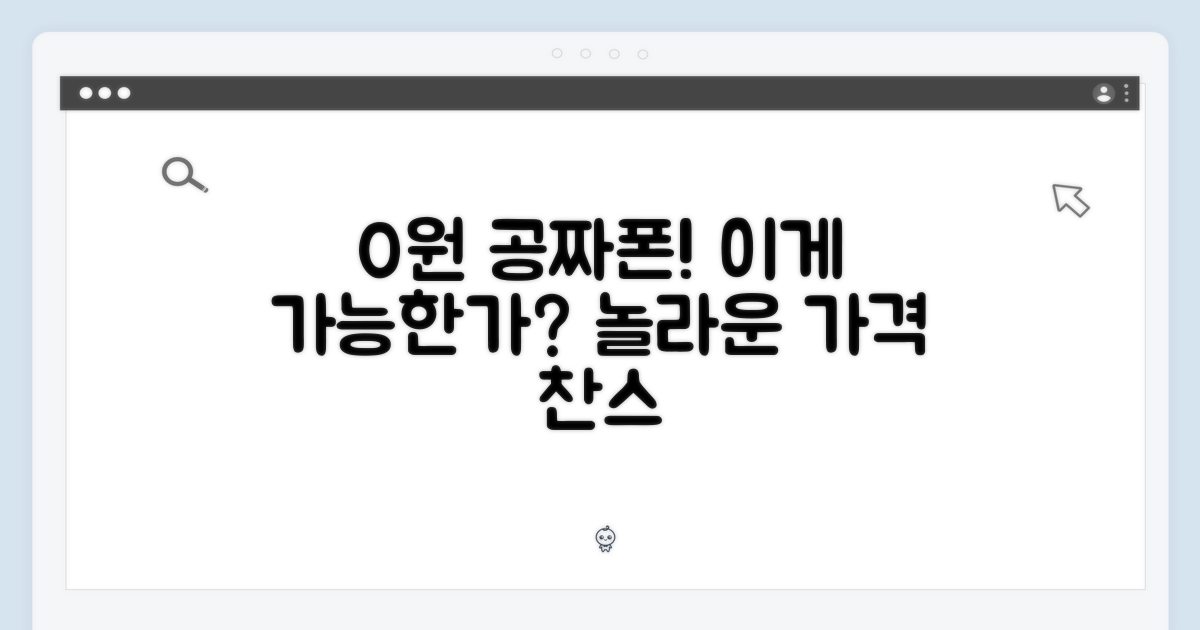 0원 공기계, 놀라운 가격
